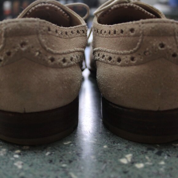 Chruch\'s Buck Burwood Suede Oxford Brogue Shoes Size 38 Made in Italy main image 4